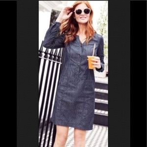Boden chambray polka dot dress